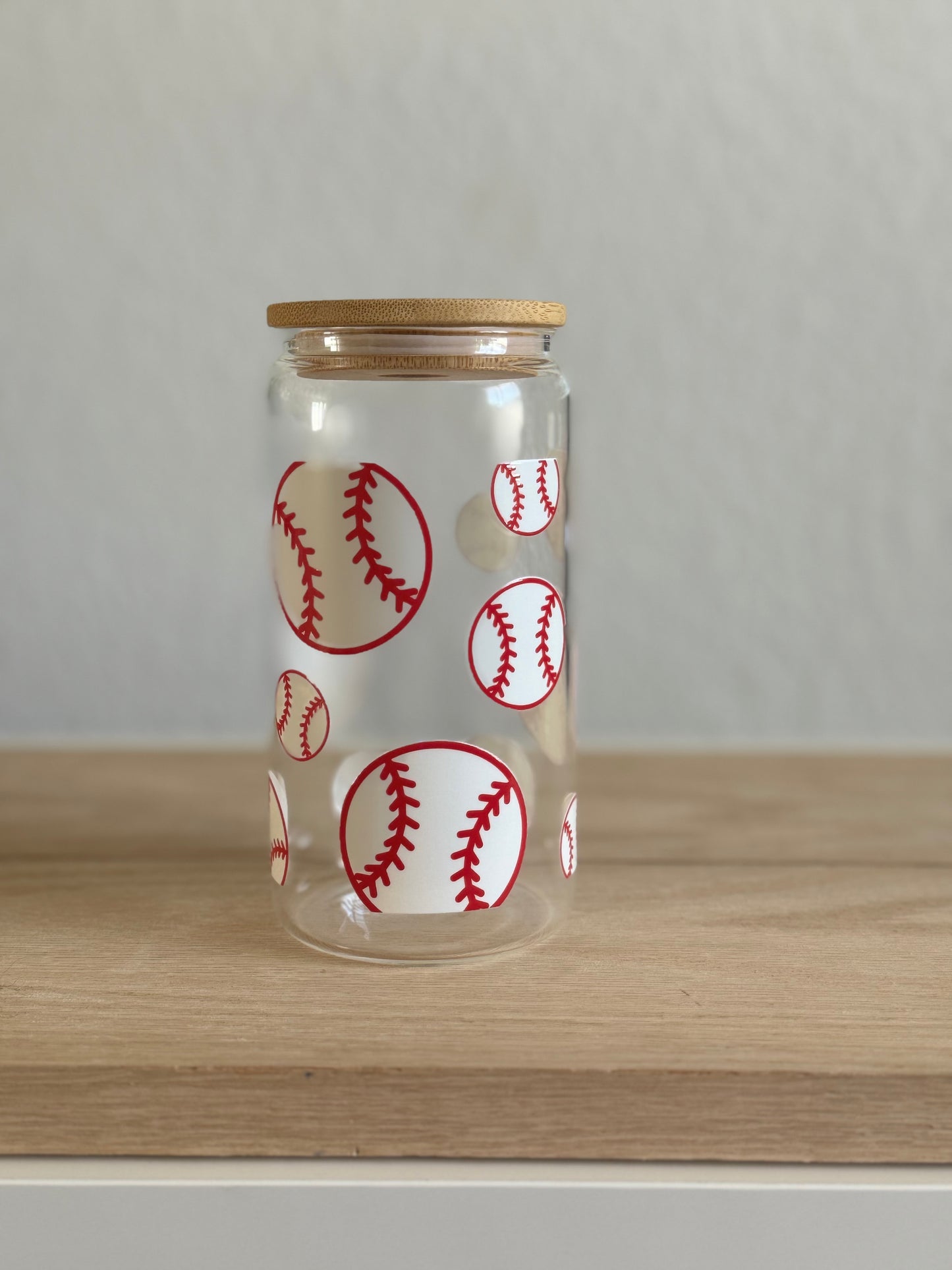 Baseball - Libbey 16oz Glass Can