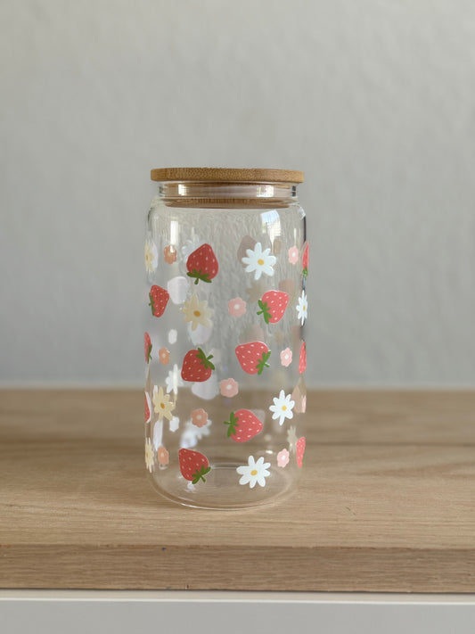 Strawberry and Daisy’s - 16oz Glass Can